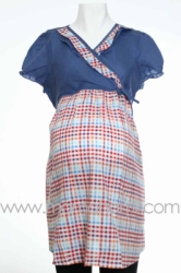 baju hamil kimono biru tua kotak   BLD 261  large